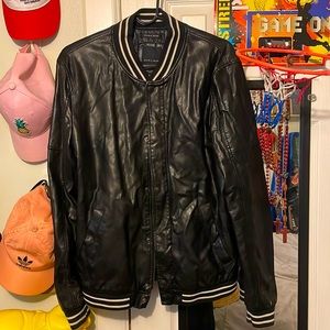 Black leather jacket from Zara